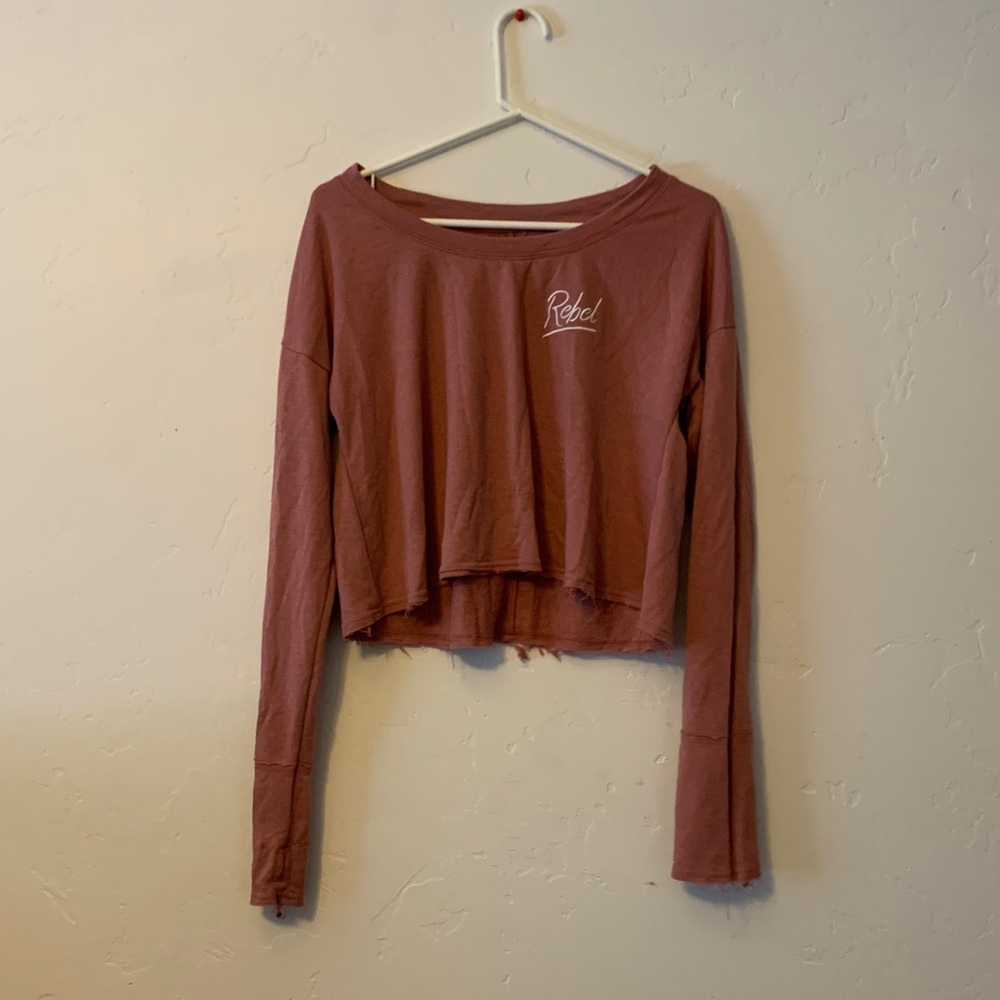 Distressed cropped “rebel” sweater